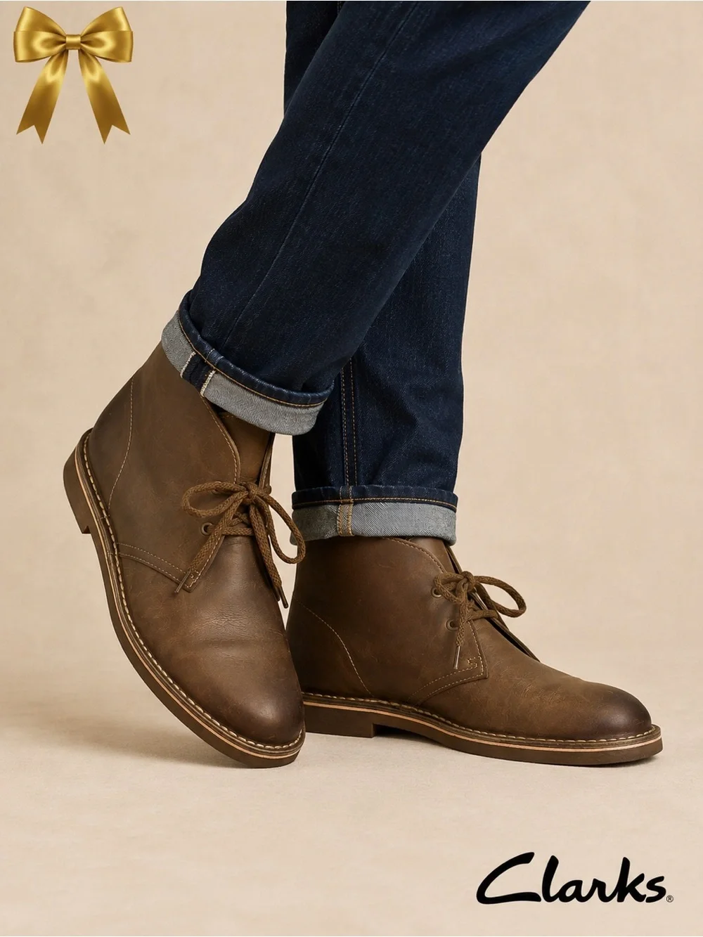 Clarks Brown Leather Chukka Boots Men’s US 11